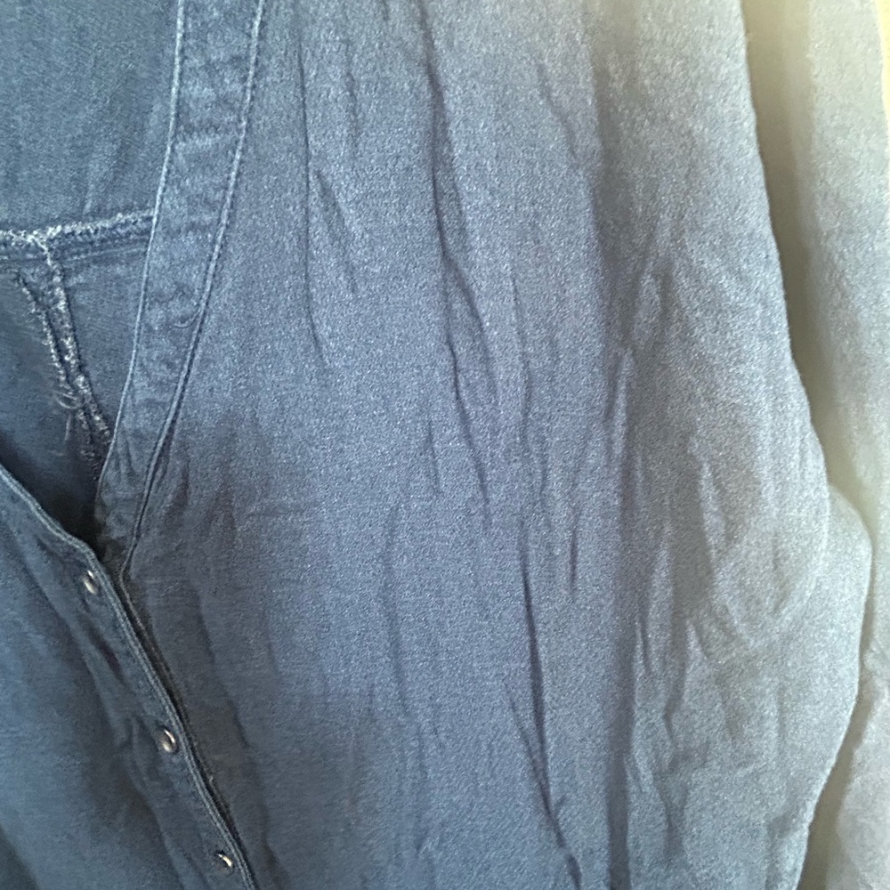 Splendid Navy Button-Front Jumpsuit - Picture 15 of 16